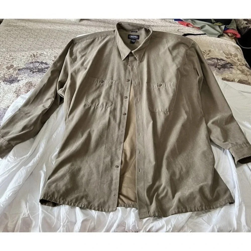 REPP Ltd‎  Mens Size 4XLT Suede Khaki Long Sleeve Shirt or Jacket